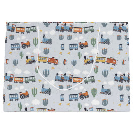 Western Train Adventure - Geschenktasche | Niedlic Große Geschenktüte