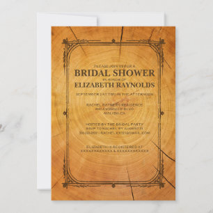 Western Tree Ring Bridal Dusche Einladungen