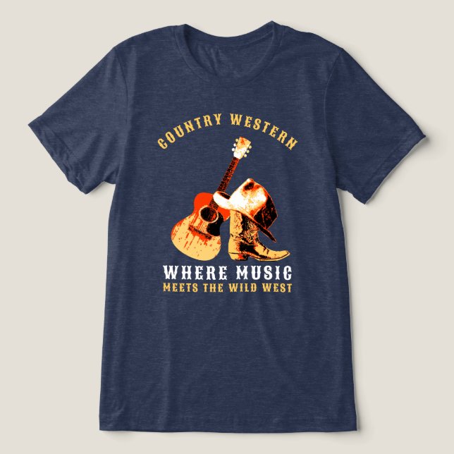 Western Tri-Blend Shirt (Design Vorderseite)