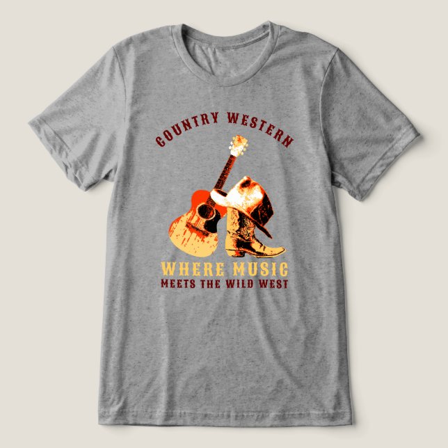 Western Tri-Blend Shirt (Design Vorderseite)