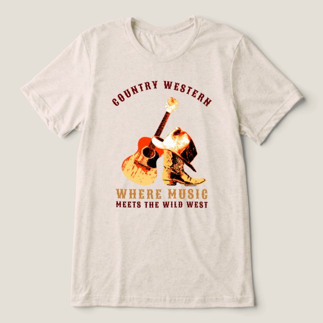Western Tri-Blend Shirt (Design Vorderseite)