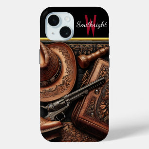 Western Trio: Hut, Stiefel, Revolver Case-Mate iPhone Hülle
