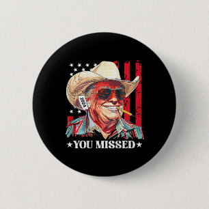 Western Trump Cowboy Du verpasst Trump 2025 US-Fla Button