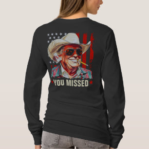 Western Trump Cowboy Sie haben Trump 2024 Frauen v T-Shirt