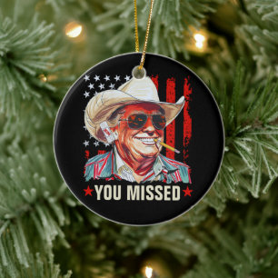 Western Trump Cowboy Sie haben Trump 2024 vermis Keramik Ornament