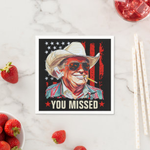 Western Trump Cowboy   Sie haben Trump 2024 vermis Serviette