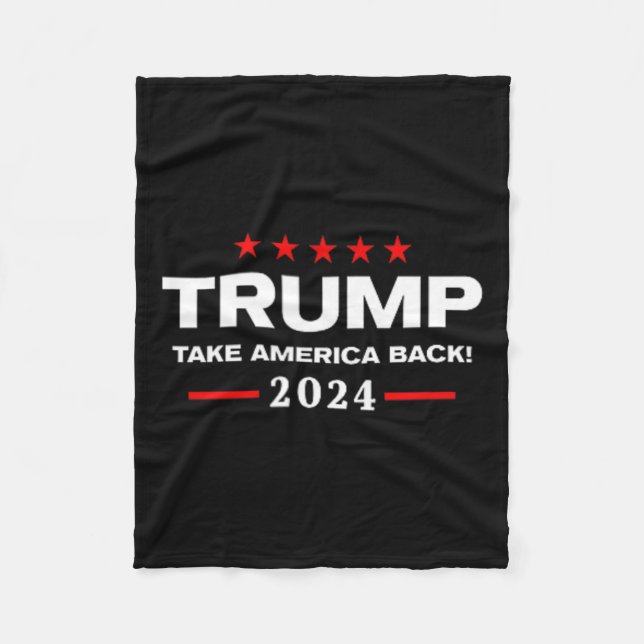 Western Trump Cowboy Sie haben Trump 2024 verpasst Fleecedecke (Vorderseite)