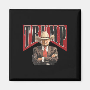 Western Trump Cowboy T-Shirt Nimm Amerika zurück T Magnet
