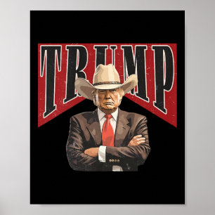 Western Trump Cowboy T-Shirt Nimm Amerika zurück T Poster