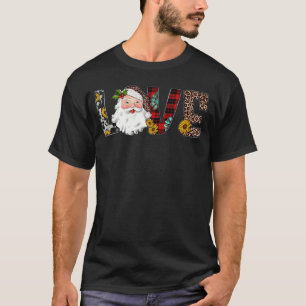 Western Türkis Weihnachten Kuhfell Leopard Karo T-Shirt