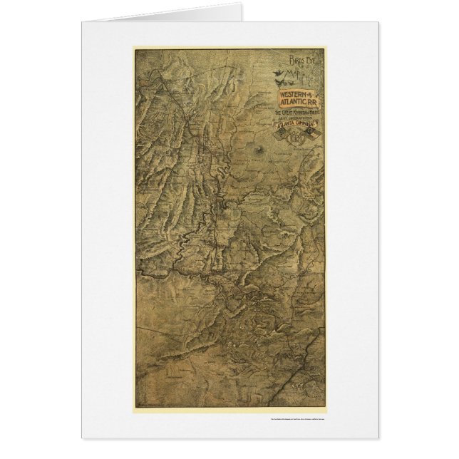 Western u. atlantische Eisenbahn-Karte 1887 (Vorne)