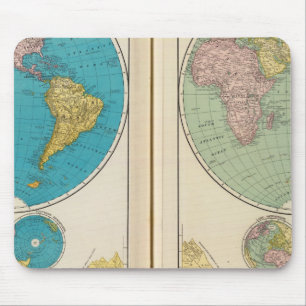 Western und östliche Hemisphäre Mousepad