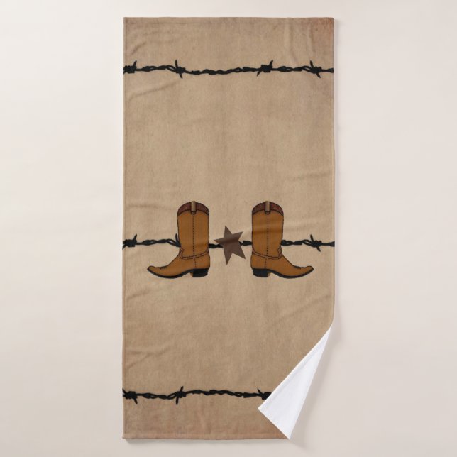 Western- und Stacheldraht Badhandtuch Set (Badehandtuch)