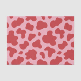 Western Valentines Day Cow Print Cowgirl Pink Red Seidenpapier