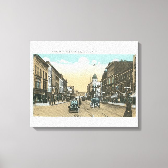 Western View of Court Street Leinwanddruck (Vorderseite)