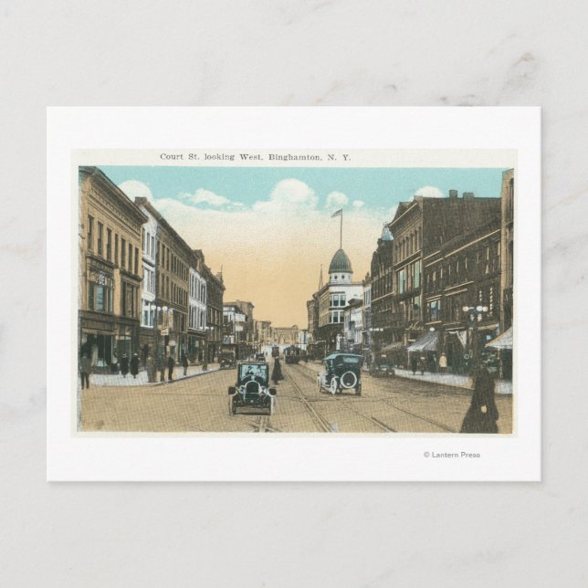 Western View of Court Street Postkarte (Vorderseite)