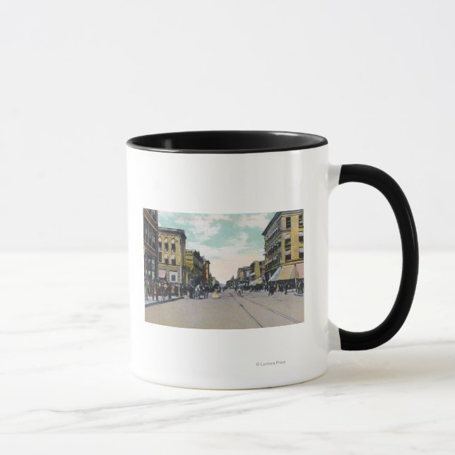 Western View von Main StreetBoise, ID Tasse (Rechts)