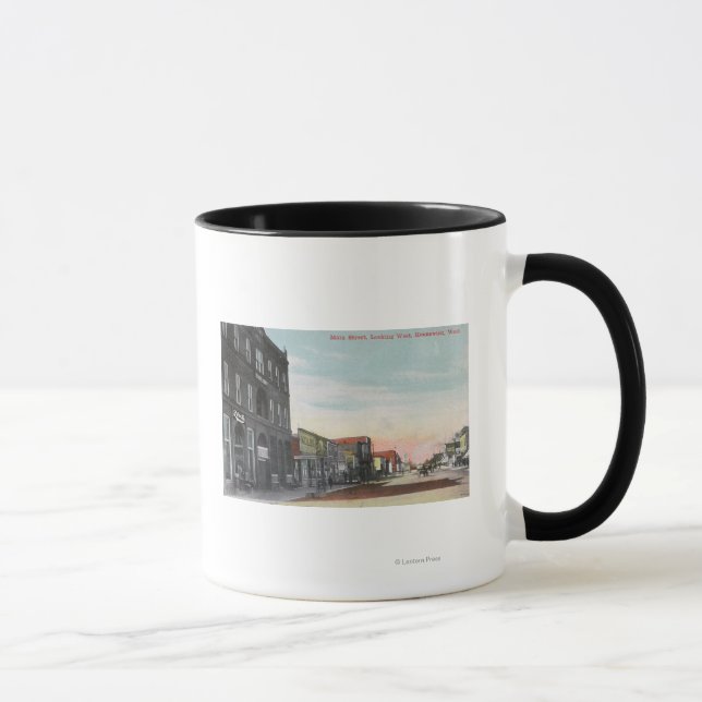 Western View von Main StreetKennewick, WA Tasse (Rechts)