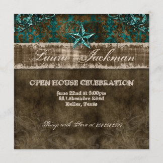 Western Vintag Geburtstagsfest Foto Damaskus Pferd Einladung