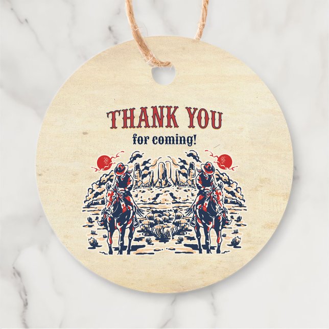 Western Vintag Wüste Erste Rodeo 1. Geburtstag Geschenkanhänger (Von Creator hochgeladen)