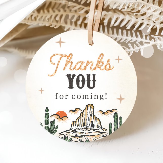 Western Vintag Wüste Erste Rodeo 1. Geburtstag Geschenkanhänger (Von Creator hochgeladen)