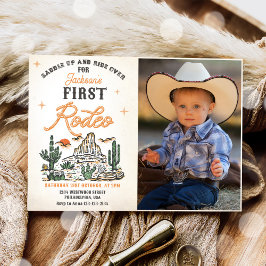 Western Vintag Wüste Erste Rodeo Geburtstagsfeier Einladung