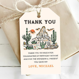 Western Vintag Wüste Rodeo 1. Geburtstag Geschenkanhänger