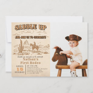 Western-Vintage-Rodeo-Geburtstagseinladung Einladung