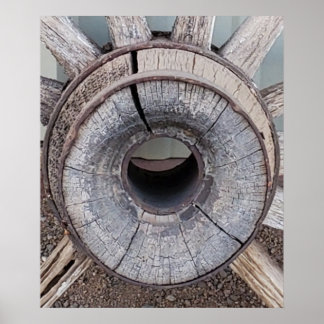 Western Wagon Wheel Foto Poster