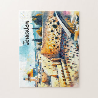Western Wall Kotel Aquarellkunst