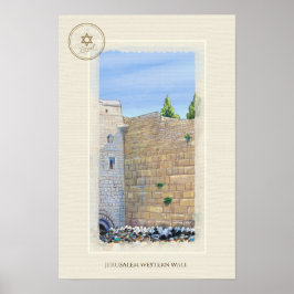 Western Wall KOTEL Jerusalem David Altstadt Kunst Poster