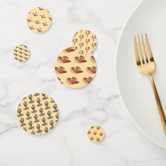 Western Wasserfarbe Kunst Konfetti (Gruppe)