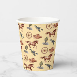 Western Wasserfarbe Kunst Pappbecher