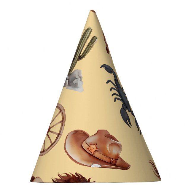 Western Wasserfarbe Kunst Partyhütchen (Rechts)