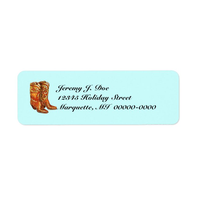Western Wear Cowboy Cowgirl Boots Étiquettes de ad (Devant)