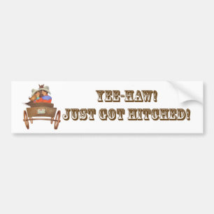 Western Wedding Design Autoaufkleber