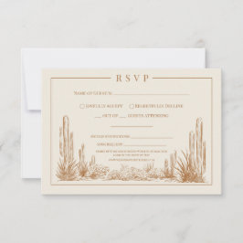 Western Wedding RSVP Card Karte