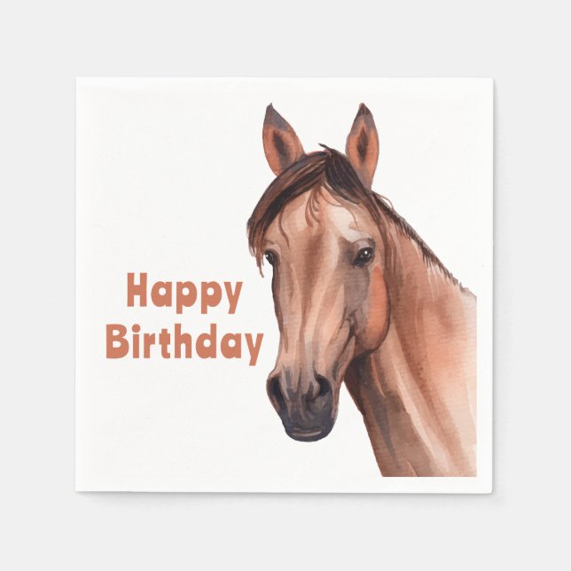 Western Wedding Rustic Country Reittier Serviette (Vorderseite)