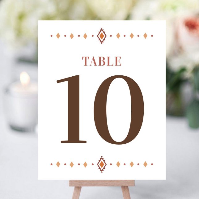 Western Wedding Tischnummer (Western Wedding Table Number)