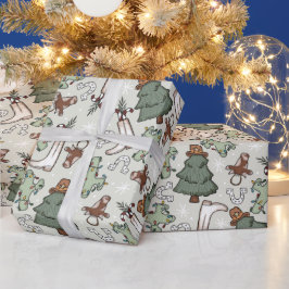 Western Weihnachten Geschenkpapier