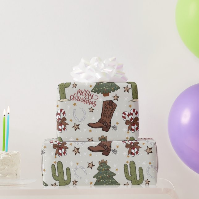 Western Weihnachten Geschenkpapier (Partygeschenke)