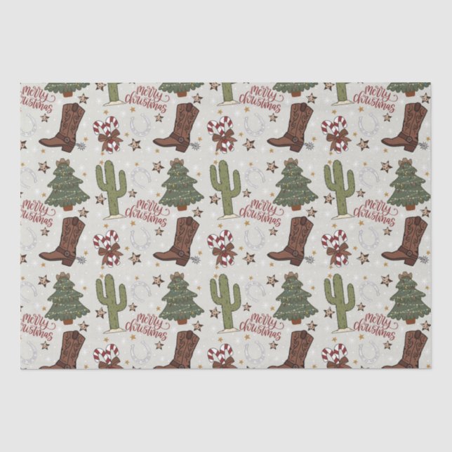 Western Weihnachten Seidenpapier (Vorderseite)
