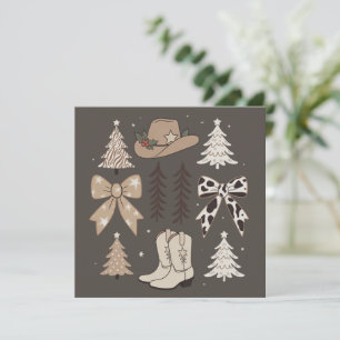 Western-Weihnachts-Cowboy-Land-Rodeo-Ästhetik Feiertagskarte