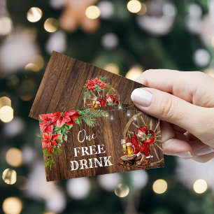 Western-Weihnachts-Party-Karte für ein kostenloses Rabattkarte