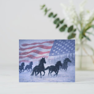 Western-Weihnachts-Pferde Postkarte