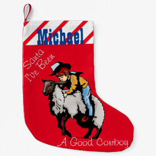 Western Weihnachts-Strumpf Cowboy Mutton Buster Kleiner Weihnachtsstrumpf