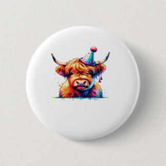 Western Weihnachtskuh Essenzieller T - Shirt Button