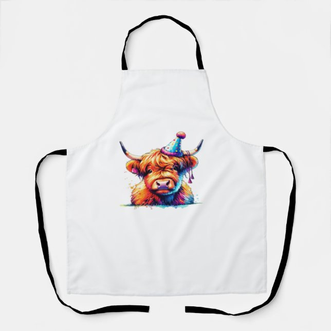 Western Weihnachtskuh Essenzieller T - Shirt Schürze (Vorderseite)
