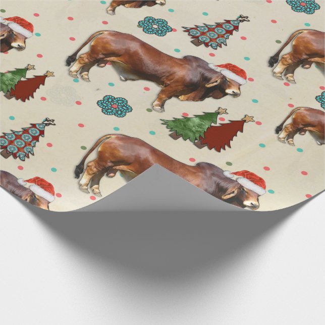 Western Weihnachtsmuster Umschlag Papier Geschenkpapier (Ecke)