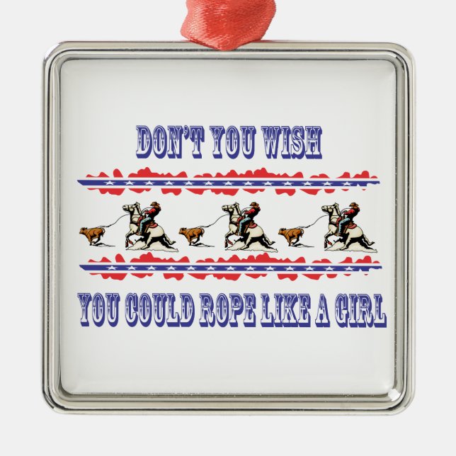 Western Weihnachtsschmuck Rodeo Calf Roping (Vorne)